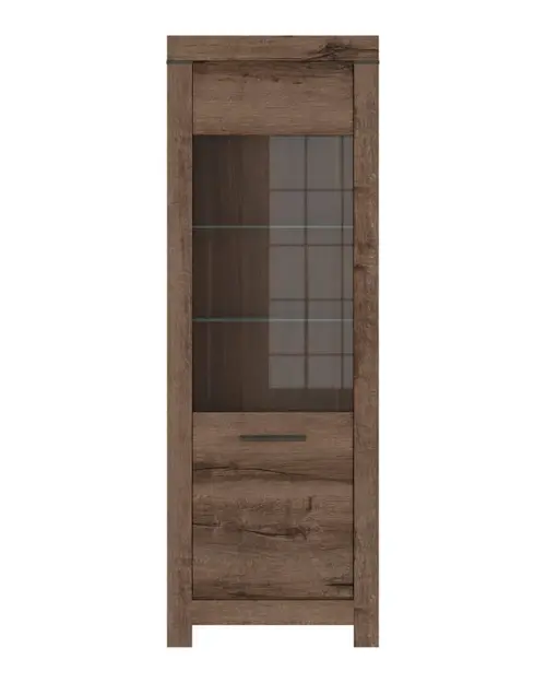 Conjunto Balin vitrina y RTV roble monastery