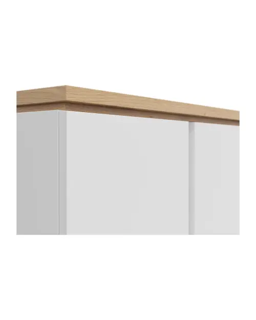 Estantería para recibidor Yamael con puertas roble artisan/blanco