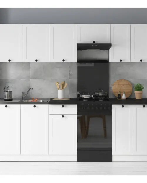 Conjunto de cocina Junona Line 230 cm blanco con encimera