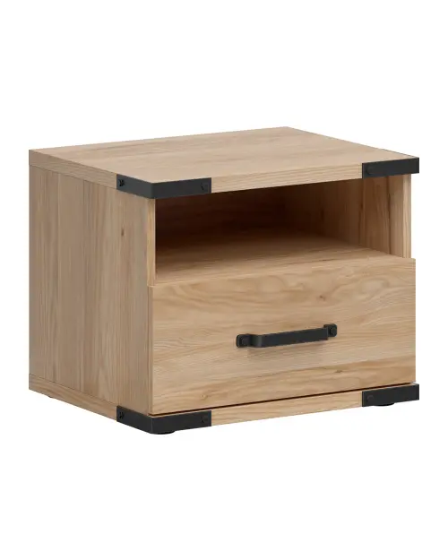 Mesita de noche Lara 50 cm con cajón fresno belarus