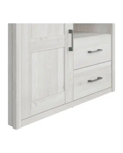 Cómoda Luca Baby 107 cm con puertas y 2 cajones alerce sibiu claro