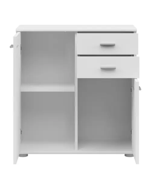 Chest of drawers Noeda 71 cm with 2 doors and 2 drawers white