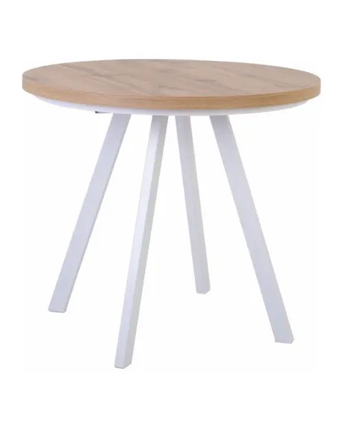 Mesa extensible Pares roble wotan/blanco 90-180x90