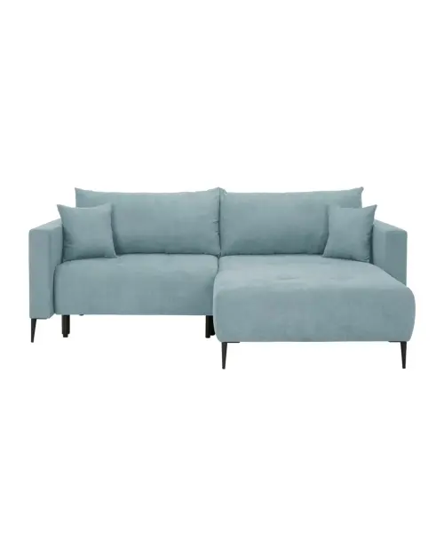 Universal corner sofa bed Ponty with storage mint
