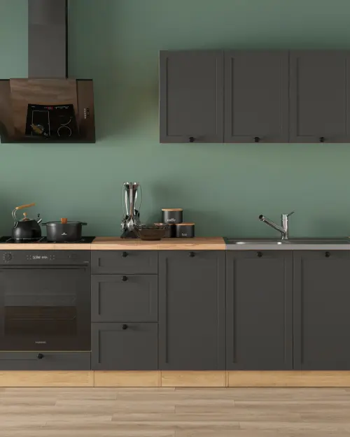 Conjunto de cocina Junona Line 300 cm grafito