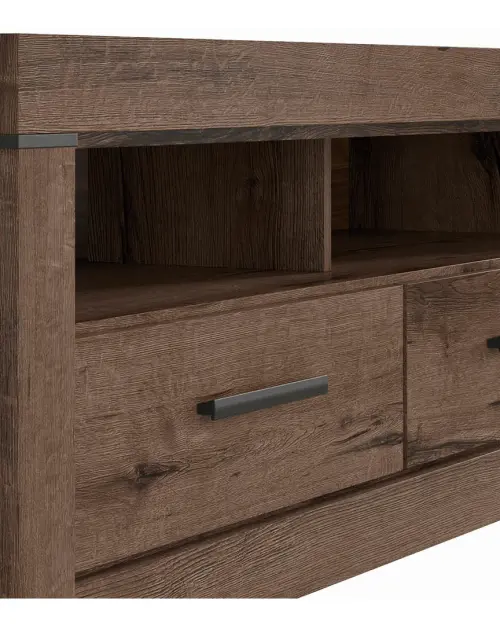 Mueble RTV Balin 140 cm con 2 cajones y un estante roble monastery