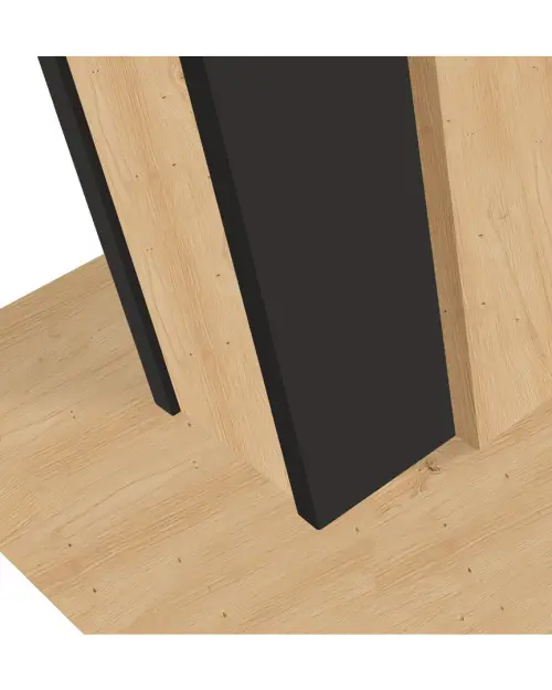 Stół rozkładany Zalder 120/160x68 dąb artisan/czarny