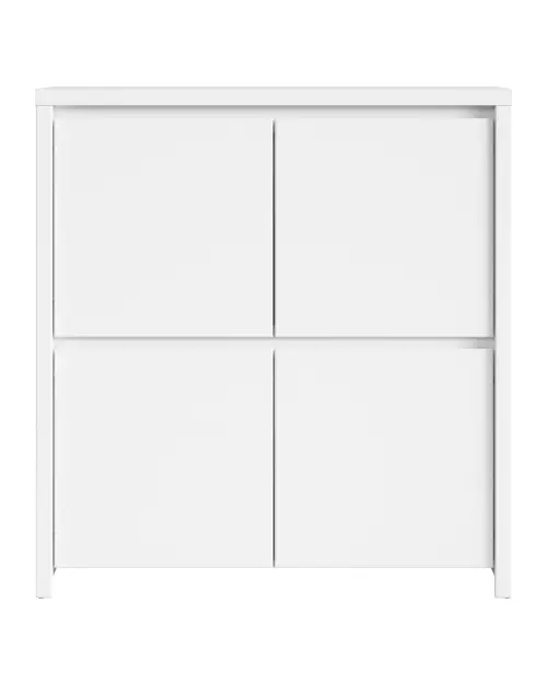 Armario Kaspian 105 cm de cuatro puertas blanco