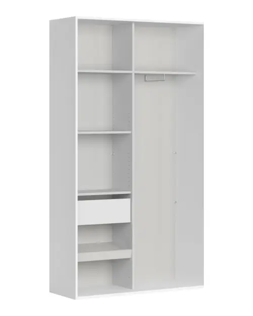 Sliding wardrobe Flex 120 cm with mirror white