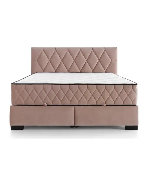 Continental bed Reve 160x200 with storage pink