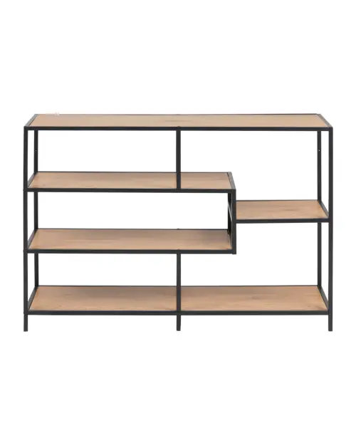 Estantería Seaford 114 cm con 4 estantes roble salvaje mate