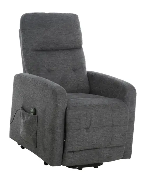 Traditional Grand armchair with relax function grey