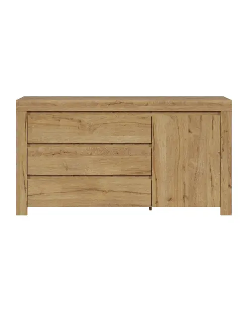 Cómoda Holten 156 cm con armario y 3 cajones roble waterford