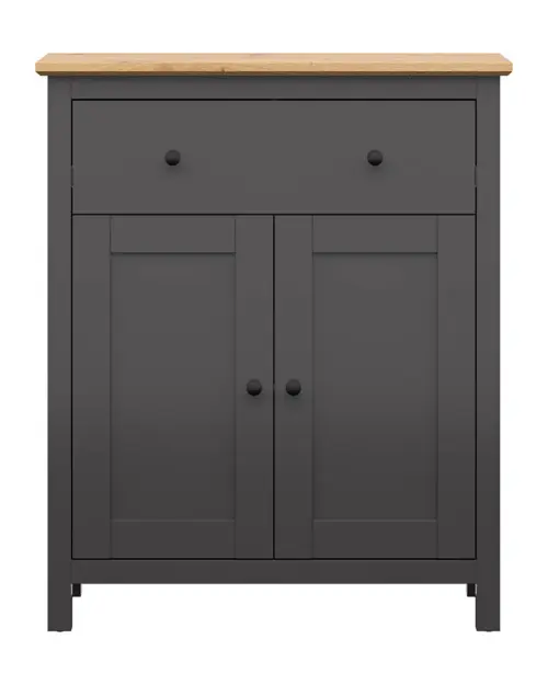 Cómoda Hesen 101 cm con 2 puertas y un cajón grafito