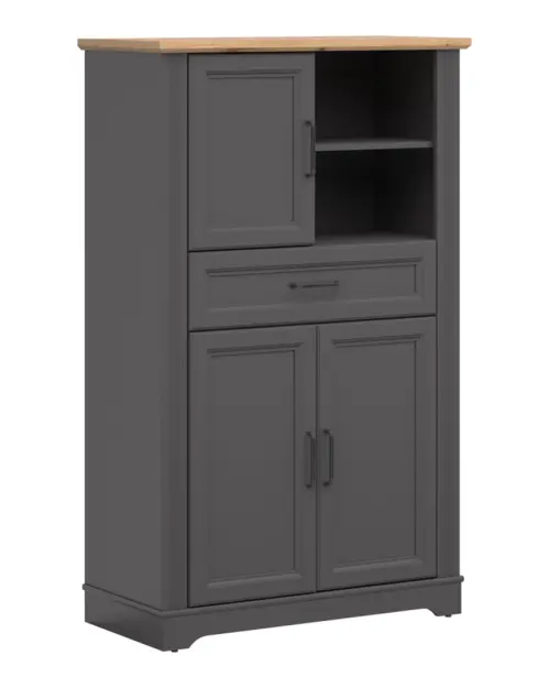 Estantería Tolmin 90 cm con 3 puertas y cajón grafito/roble artisan