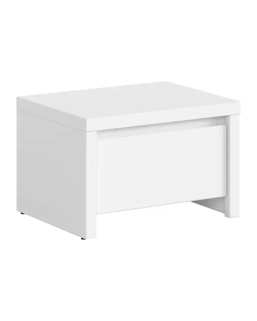 Тумба приліжкова Kaspian 51 см з шухлядою біла