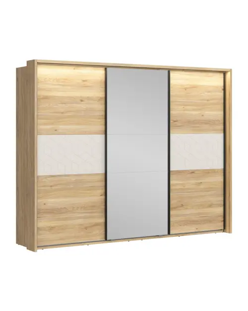 Listón decorativo para armario Glamour con LED (passe-partout) roble mauvella