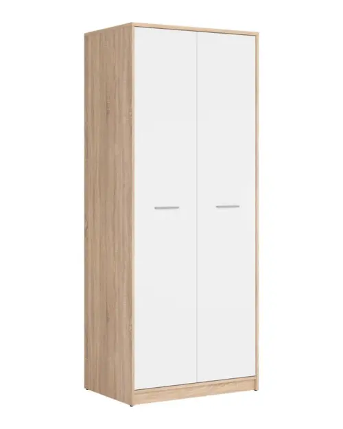 Armario de dos puertas Nepo Plus 80 cm roble sonoma/blanco