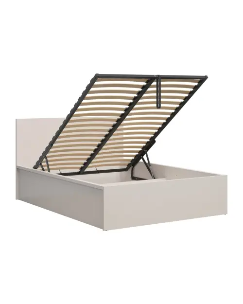 Cama Tetrix 140x200 con somier y contenedor cachemira