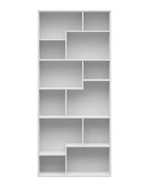 Estantería Tetrix 88 cm con 12 estantes blanca