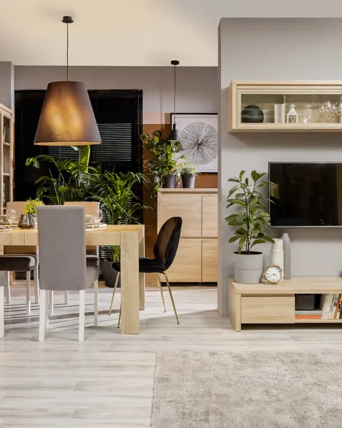 Armario colgante Kaspian 143 cm abierto roble sonoma