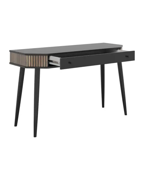 Dressing table Capri 120 cm with drawer black/dark flagstaff oak