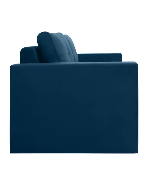 Dwuosobowa sofa rozkładana Bunio III z pojemnikiem, niebieska