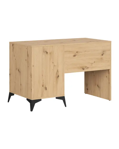 Escritorio Lamea 120 cm con puertas y cajón roble artisan