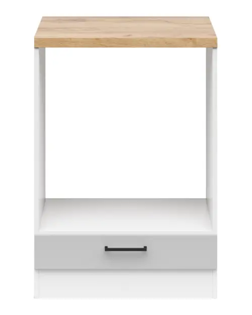 Mueble de cocina para horno encastrable Junona Line 60 cm gris claro brillo con encimera