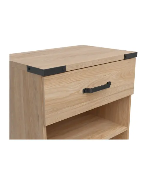 Cómoda Lara 60 cm con 3 cajones y estantes fresno belarus