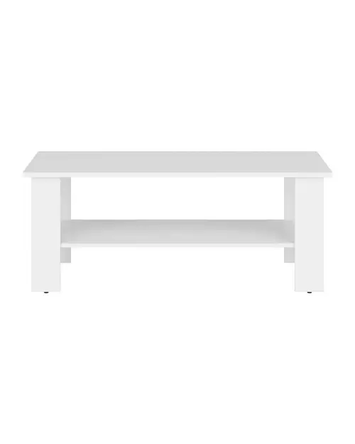 Mesa de centro Nepo Plus 115x56 con estante blanca