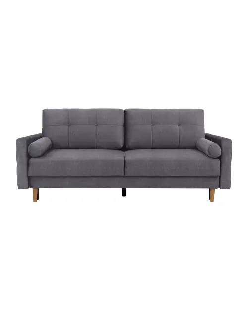 Torent three-seater velvet sofa bed gray