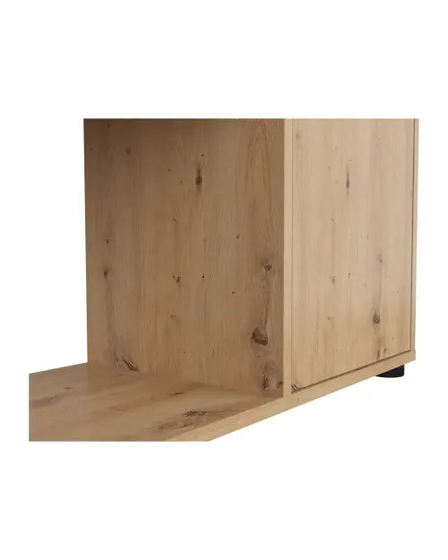 Estantería Space Office 120 cm con puertas y 3 estantes roble artisan