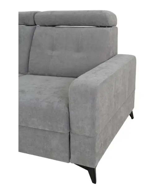 Угловой диван левосторонний Amado раскладной с ящиком серый