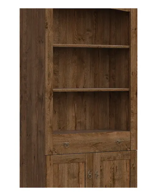 Estantería Patras 93 cm con 2 puertas, cajón y 3 estantes roble april