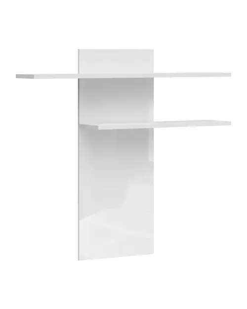 Estante de pared panel Assen 130 cm blanco brillo