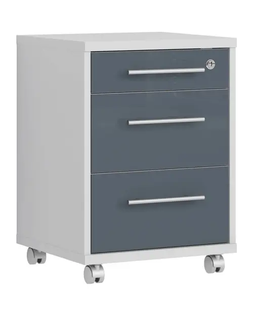 Cajonera Office Lux 40 cm gris claro/grafito