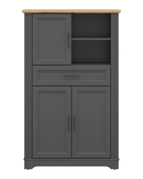 Estantería Tolmin 90 cm con 3 puertas y cajón grafito/roble artisan