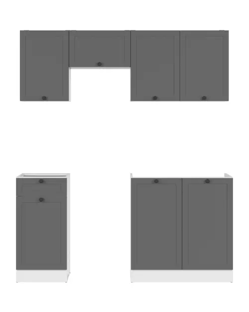 Zestaw kuchenny Junona Line 170 cm grafit bez blatu