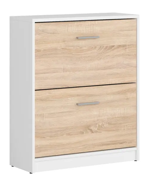 Zapatero Nepo Plus 70 cm blanco/roble sonoma