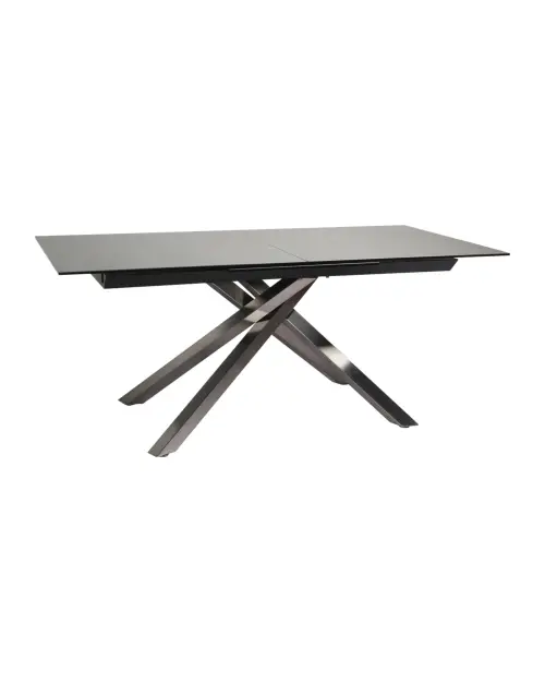 Mesa extensible 180-240/90 gris oscuro con sobre de porcelana