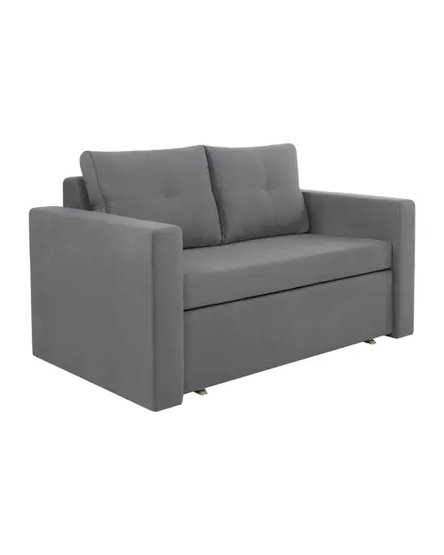 Диван двухместный Bunio III раскладной с ящиком серый