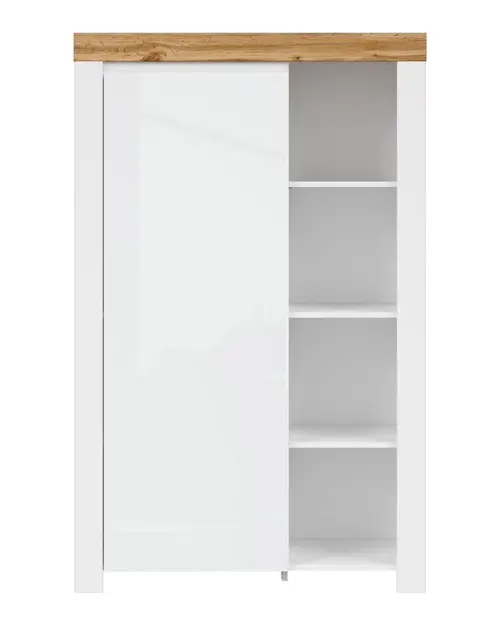 Estantería Holten 98 cm con puertas y 4 estantes blanca