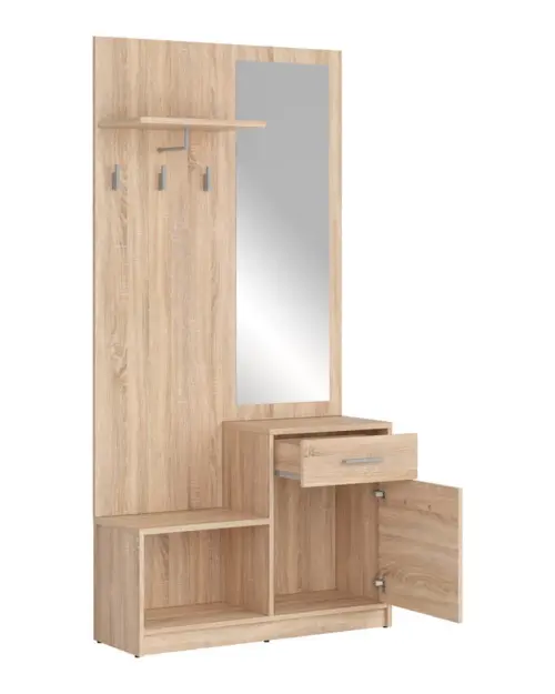 Conjunto de recibidor Nepo Plus 90 cm roble sonoma