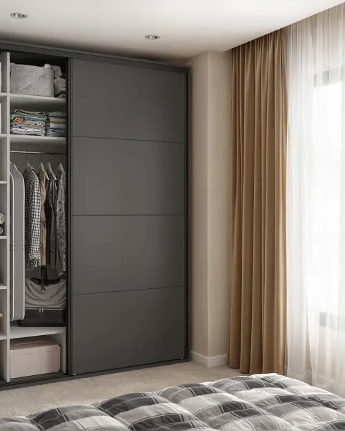 Sliding door wardrobe Flex 200 cm graphite