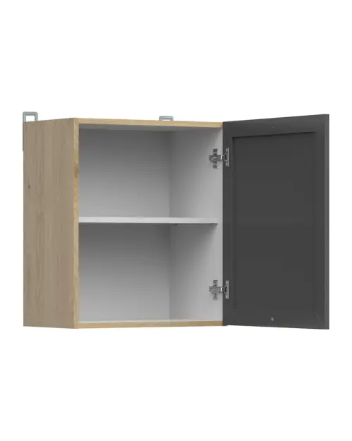 Mueble de cocina superior Junona Line 50 cm con puerta izquierda/derecha roble bernstein/grafito