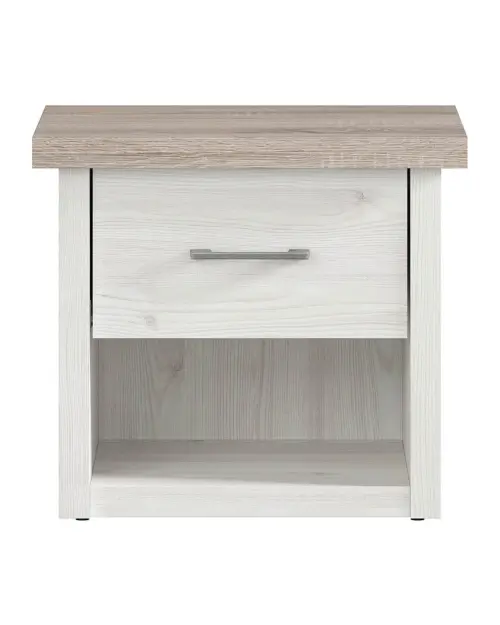 Mesita de noche Luca Juzi 51 cm con cajón alerce sibiu claro/roble sonoma oscuro