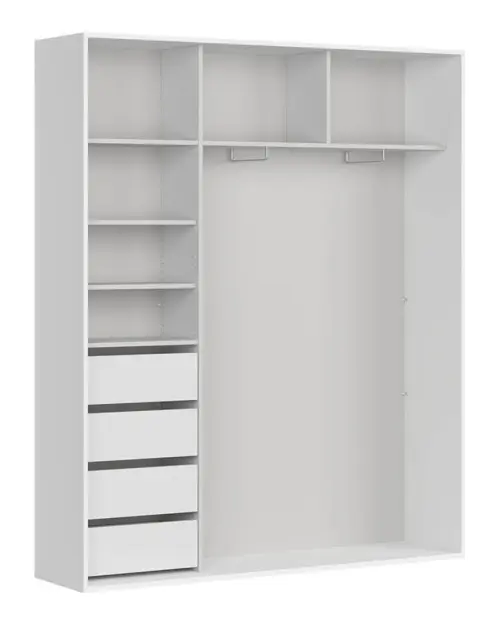 Armario de puertas correderas Flex 180 cm blanco