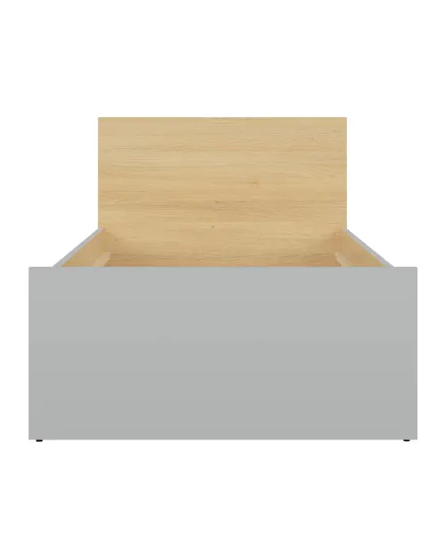 Cama Nandu 90x200 gris claro/roble polaco
