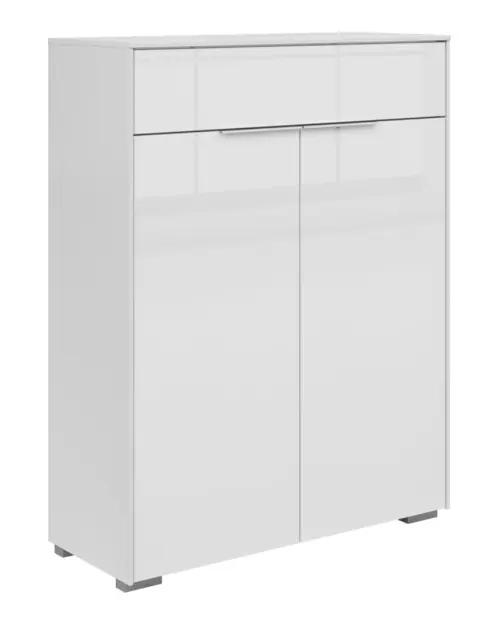 Cómoda Nevada 81 cm con 2 puertas y un cajón blanca